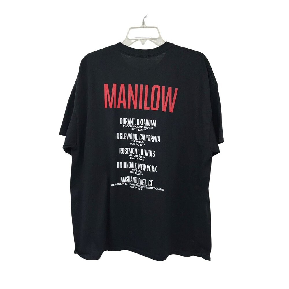 Barry Manilow T-Shirt Unisex XL 2017 Tour Gildan DryBlend Black Used - Picture 2 of 10